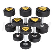 베스코 TPU 우레탄 아령 덤벨 홈트 세트 냄새없는 고무아령 헬스장 아령 2kg - 50kg, 25kg x 1개[낱개]