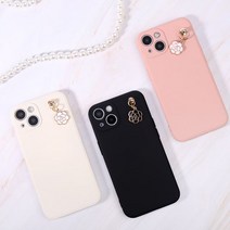 대롱대롱 코튼 폰테 카멜리아 키링 소프트 컬러케이스 S23 S22 S21 FE S20 울트라 S10 5G 플러스