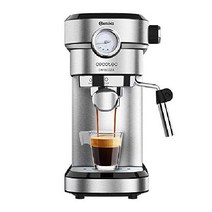 Cecotec Cafelizzia 790 에스프레소 및 카푸치노용 화이트 커피 머신 빠른 열 차단 가열 기능 자동 모드, 스탈, 압력계 포함
