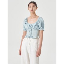 [에잇세컨즈] 라이트 그린 스퀘어 넥 블라우스 (352765MB4L) (352765MB4L