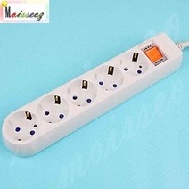 SBAKN 다중 스위치멀티탭 5구 4.5M 안전한멀티탭 멀티콘센트, 2.5M