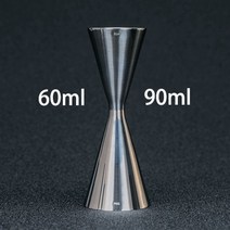 칵테일 쉐이커 세트 와인 키트 지거 홈텐딩 입문자 300 400 450 500 600 750 100, 실버 60 90ml