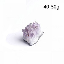 천연 거친 광석 지리 교육 원석 석영 크리스탈 꿈 자수정 클러스터 치유 돌 광물 표본, 40-50g