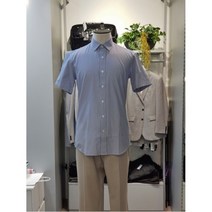 [워모] [W몰 ] &토마스 S/S 블루 핀스트라이프 반팔셔츠JDLJIJ50