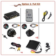 어라운드뷰 oowlivee all for 1 real 360 around view switch Combiner 4 채널 왼쪽 오른쪽 전면 방식 dvd android 후방 카메라, 옵션 1