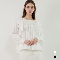 아나카프리 숄더 프릴 레이스 블라우스_CPS3SBL022A