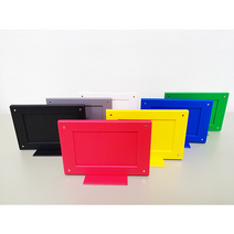 7color 셋트 양면 스탠드 미니 자석액자 애니 아이돌 덕질 굿즈 판촉 탁상용 전시 보관 소형 케이스 포토카드 포카, 다용도 스탠드 액자, 옐로