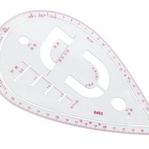 아유디 그레이딩자 9종 패턴 제도 암홀 곡 축도 자, 1개, 4. 다용도물방울