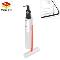 도배기계 Youen 자동차 앞 유리 리무버 도구 자동 창 유리 제거 나이프 키트 수리 손 도구 앞 유리 컷 아웃 나이프 액세서리, 빨간색