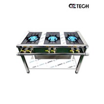 오즈테크 업소용 가스렌지 1200 3구 간택기 친환경 세라믹 버너 LPG LNG 화구 인터넷 전용 모델, 최고급A타입