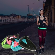 (차데코) 허리 LED 벨트 조깅 야간 산책 등산 안전띠 밴드, 핑크