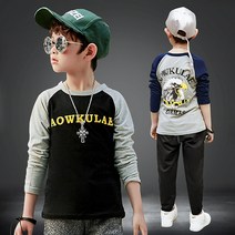 베비포 남아용 Eagle 배색 긴팔 티셔츠 T168