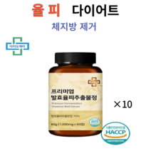 닥터오케이 프리미엄 발효율피 체지방제거 다이어트 국내산100% 고함량 다이어트, 10개(600정)