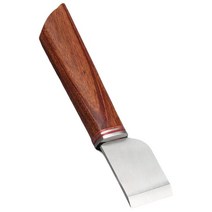 GHSHOP 가죽 나이프 레드 로즈우드 나무 스카이빙 블레이드 나이프 커팅 나이프 diy leathercraft 절단을 위한 테두리, 실버 브라운, 고속철