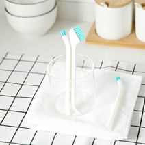 코엔라이프 1+1 다용도 틈새청소브러쉬 물병 뚜껑 틈새 청소솔 2p 2세트, 화이트2p포장 (2세트)