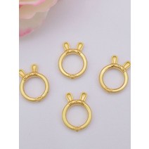 비즈공예 원석 색상 보존 고대 방법 모래 골드 팔찌 구슬 토끼 반지 8mm 스페이서 재료, 01 Gold Color_01 6mm