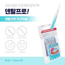 덴탈프로 치간 칫솔 I자형 4호 M 캡형 10pcs 구강케어 듀폰모 고강도와이어 치간칫솔