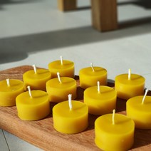 숨쉼 밀랍초 매일 루틴초 18개 / 용기없는 티라이트 / 무향 밀납 캔들 제로웨이스트 명상초 양초 고양이 반려동물, 1. 매일루틴초 - 18개