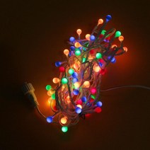 Well [은하수]100구 LED 백색선 구슬 지니전구 칼라 점멸, 상세페이지 참조