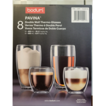BODUM 보덤 이중컵 세트 8p 보덤 더블월, 4p(350ml 2ea + 250ml 2ea)