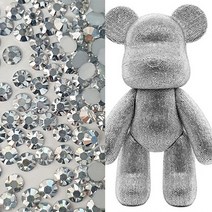 당일배송 큐빅베어 23cm diy 보석십자수 키트 핸드메이드 브릭, 8.실버 23cm