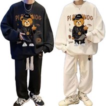 Tagi 남자 캐릭터 트레이닝세트 빅사이즈 맨투맨 조거팬츠 운동복 M~6XL