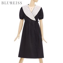 [블루레이스] 배색카라코튼랩원피스_B2M1OP3111