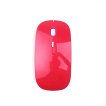 무선 무소음 게이밍 버티컬 마우스 Kebidumei 미니 USB 2.4GHz 수신기 광학 게임 울트라 씬 슬림 맥 컴퓨터 PC 노트북 데스크탑, Red