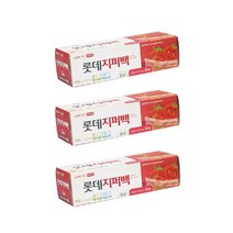 롯데이라이프 지퍼백 중 22 x 27cm, 중(M), 30매, 3개