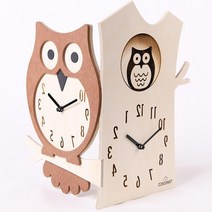 딸방꾸미기 중학생방 어린이집 부엉이 코너클락 워치, 단일