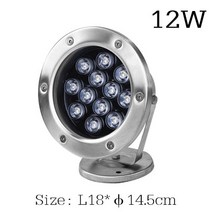수영장사다리 IP68 Led 수중 조명 3W 6w 9W 12W 18w 24w RGB 야간 램프 야외 정원 수영장 파티 풍경 DC 12, 04 12W_12 DC 24V Blue