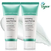 마더메이드 엑스폴리에이팅 저자극 얼굴 각질제거 녹차 필링젤 비건화장품 얼굴스크럽 필링 각질케어, 2개, 100ml