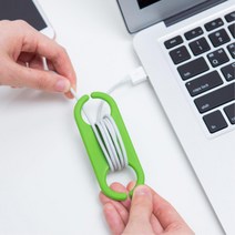 충전기선정리 줄감개 usb 케이블홀더 쇼핑몰창업 소규모사무실 고3수능선물 학생방, GREEN