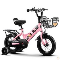 어린이 접이식자전거 4발 자전거 아동 캠핑 18인치, 피니 그린 접이식 뒷좌석 모델 18인치