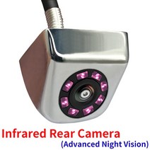 후방카메라 Hippron-자동차 후방 보기 카메라 및 전면 적외선 야간 주차 모니터 방수 D HD 비디오, 02 Chrome 8 Infrared