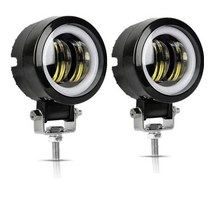 선박용 램프 라이트 2pc 3 인치 12V 24V 40W 둥근 LED 천사 눈 빛 바 오프로드 자동차 보트 자전거 Led 작업 바이크 오토바이 4x4 액세서리, [02] Round 2PCS