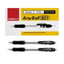 일음쇼핑^^*m동아 애니볼501 1.2mm 1타 12개입 (검정) 유성볼펜 문구 니볼 다용도 필기 사무용일medi^*^, ab*^^선택없는