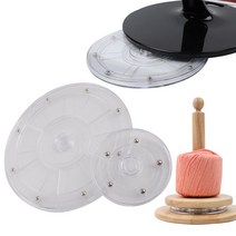 아크릴 회전판 회전 작업 턴테이블 베어링 레일 사각 원형 얀홀더만들기, 20cm