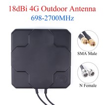 18dbi 야외 4g lte 안테나 고 이득 698-2700mhz antenne 듀얼 sma 남성n 여성 무선 라우터 신호 중계기 증폭기