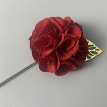 카네이션 브로치 부토니에 코사지 핑크 레드 골드