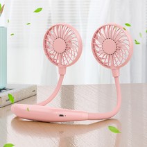 목풍기 목에거는 핸디형 미니휴대충전용 캠핑무선 넥선풍기, 블랙