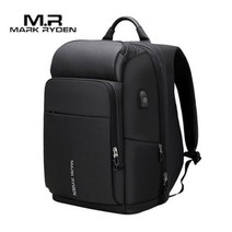 마크라이든 스마트 충전 노트북 학생 직장인 백팩 MR0037B, 블랙-L