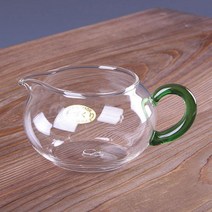 나nanr_초록손잡이 유리 숙우 컵 200ml 주방 차우리기 다기 손잡이 방차♥sksnfll, ♥sstarting, Excellent초이스