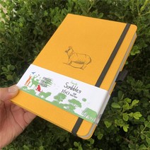 깔끔 BUKE-5x5mm 저널 도트 거드 노트 160 페이지 크기 5.7x8.2 인치 160Gsm 울트라 두꺼운 대나무 종이 DIY Bujo 플래너, [01] 160 NUMBERED PAGES, [14] rhinoceros