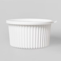 [JS] 225 화이트 PP 탕용기 (대) 뚜껑포함 100세트 감자탕 김치찜 포장 용기, [JS] 225 탕용기 대(백색) 100세트