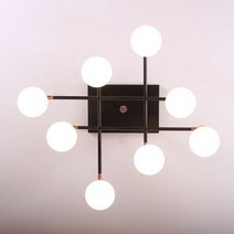 boaz 반디8등 방등 거실등 직부등 LED 인테리어 조명 천장등/실링라이트, 반디8등+LED벌브(전구)8개