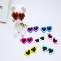 100개 - 데코장식 - 하트 선글라스, 파란색-100개