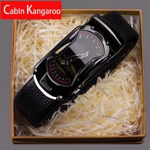 자동 버클 CABINKANGAROO 리얼가죽 질감 허리띠 남자 중년 청년 비지니스 캐주얼 바지벨트 2780608303, 손목시계타입레오파드스포츠카총퀄리티수입오래사용가죽