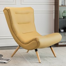 윙체어 소파 네일샵 편한 쇼파 싱글 암체어 인테리어, 레몬 옐로우 싱글