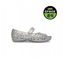 [크록스 키즈] 크록스공식_키즈 CROCS ISABELLA FLOWER FLAT K SIL